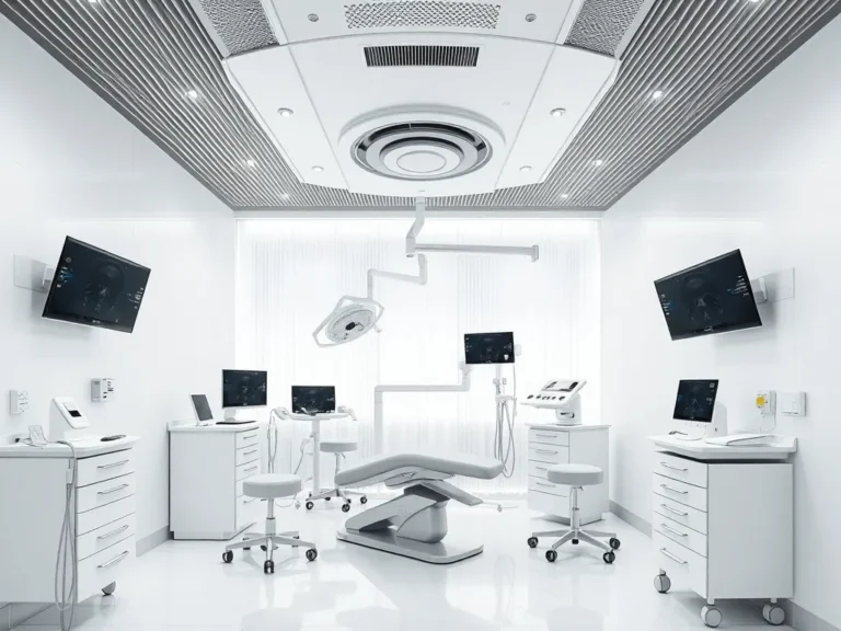 Modern hair transplant clinic interior in Turkey, photorealistic, high quality, clean and minimalist, advanced medical equipment