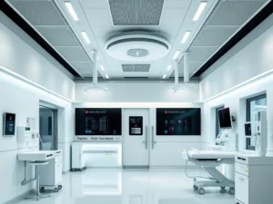 Modern medical facility in Turkey specialized for pediatric care, featuring advanced technology and welcoming environment, photorealistic, high quality, bright and clean, international ambiance