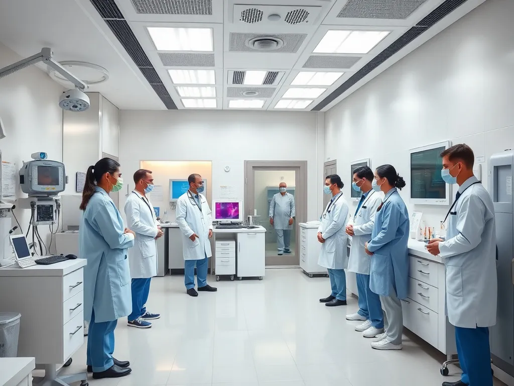 State-of-the-art pediatric immunology clinic in Turkey with modern diagnostic tools and collaborative medical team, professional and advanced, photorealistic