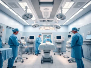 Advanced pediatric surgical facility in Turkey, featuring modern medical equipment and a team of skilled surgeons, photorealistic, high quality, clean hospital setting, professional lighting