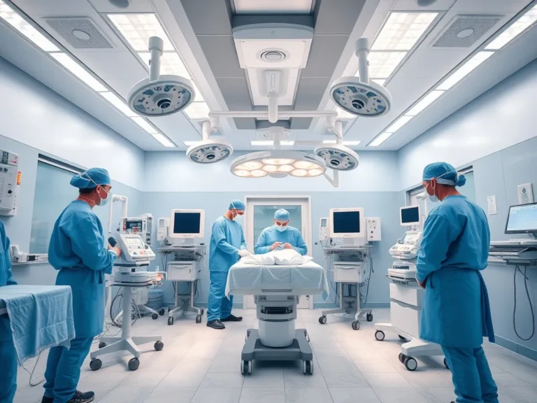 Advanced pediatric surgical facility in Turkey, featuring modern medical equipment and a team of skilled surgeons, photorealistic, high quality, clean hospital setting, professional lighting